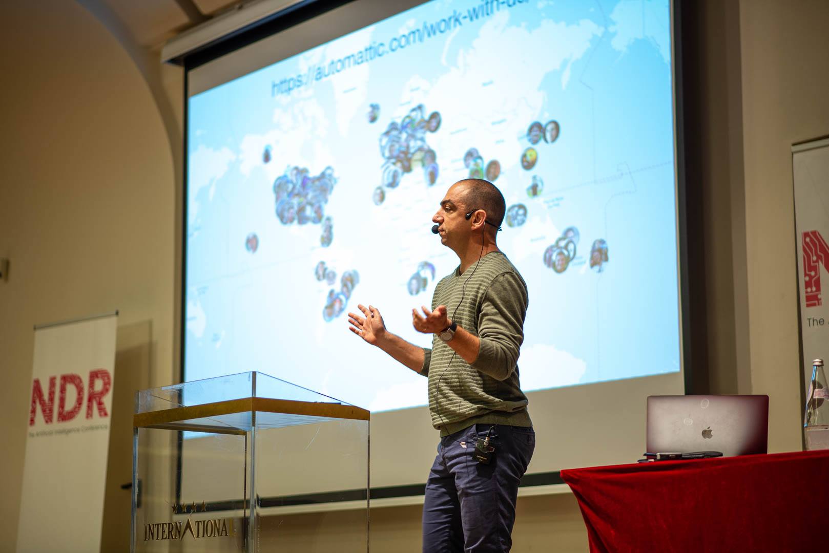 Boris Gorelik makes a presentation