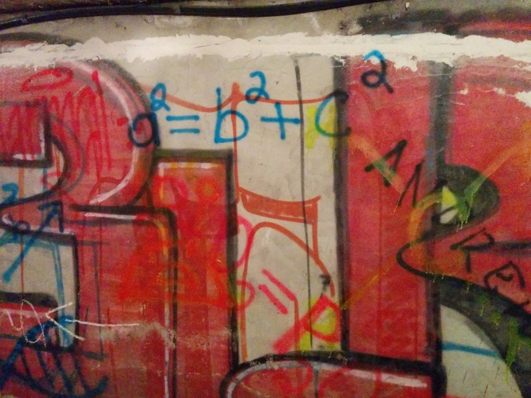 Graffiti in Chisinau. Pythagorean theorem.