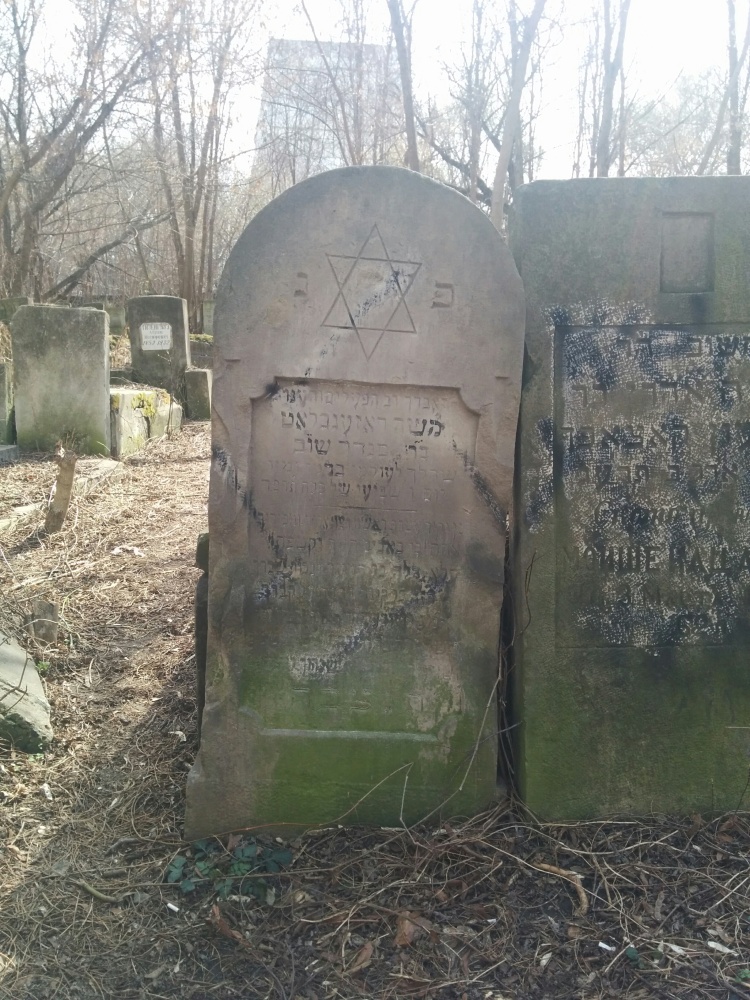 Swastika on a tombstone in Chisinau